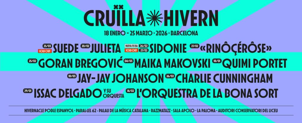 Cruïlla Hivern 2026: Un Invierno de Conciertos en Barcelona